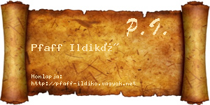 Pfaff Ildikó névjegykártya